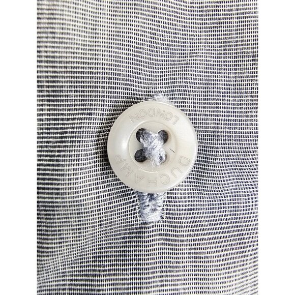Duchamp London Size 14.5 Small Tailored Fit Gray Long Sleeve Cotton Shirt - Picture 6 of 10